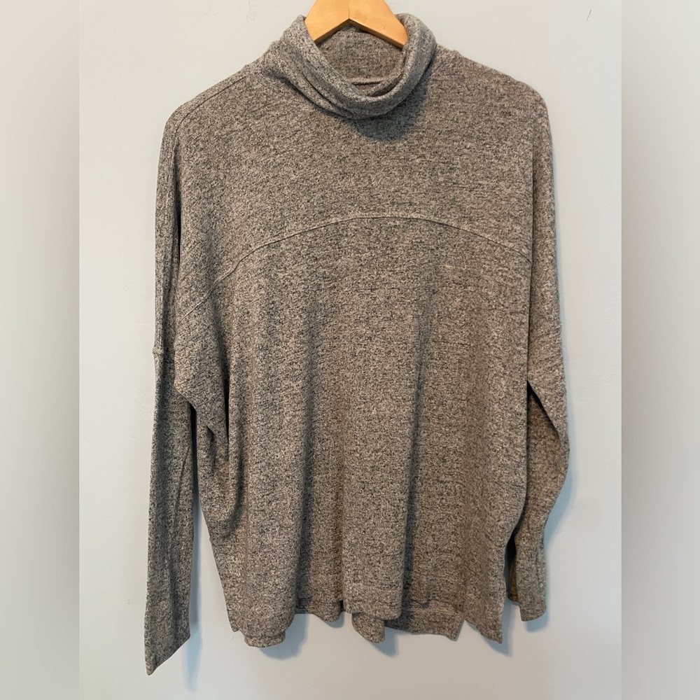 Aerie Drop Shoulder Long Sleeve Turtleneck Top